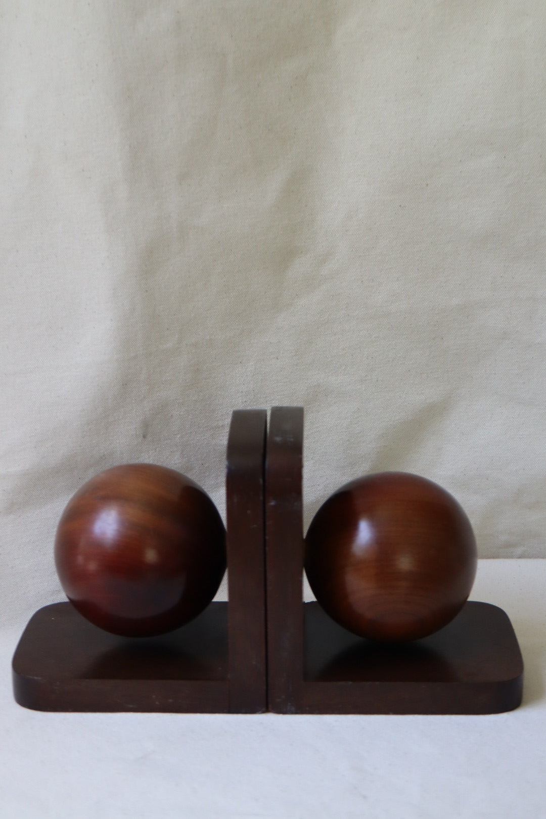 Handcarved Wood Bookends