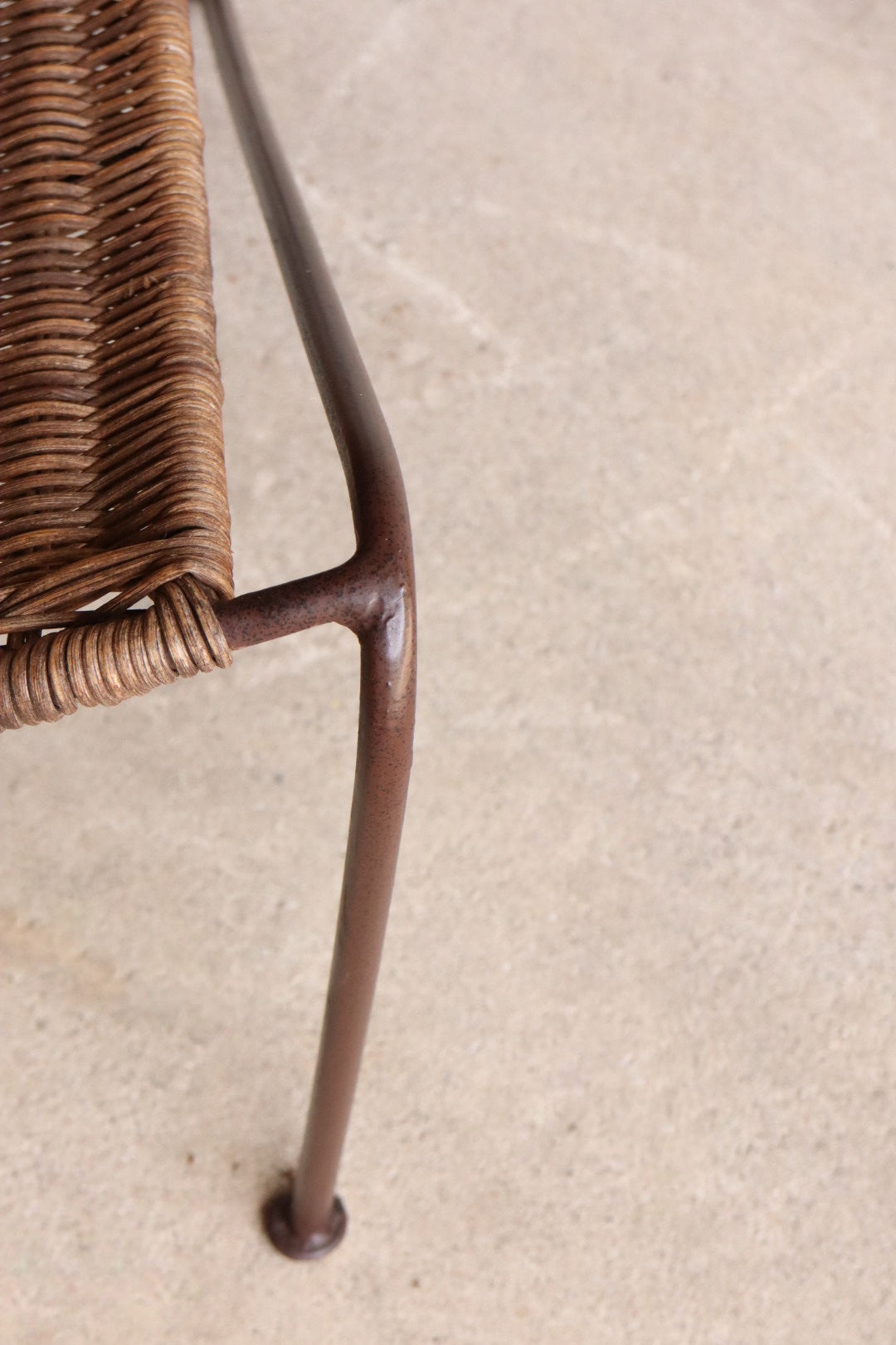 Rattan & Iron Lounge Chair