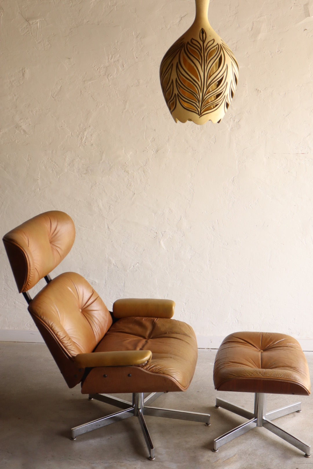 Eames Style Lounge Chair and Ottoman