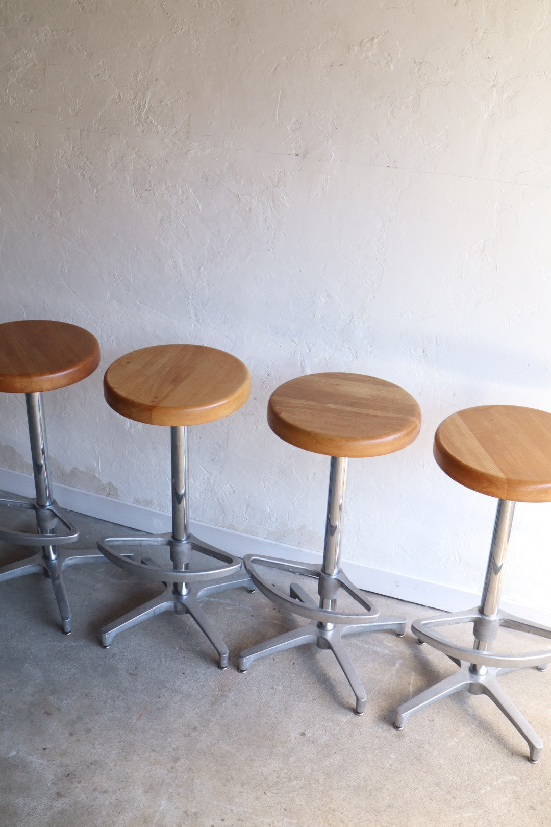 Oak & Chrome Barstools