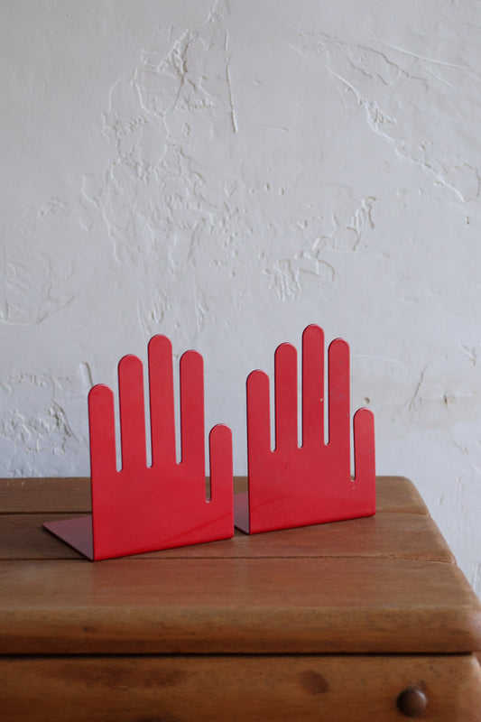 Vintage Hand Metal Bookends