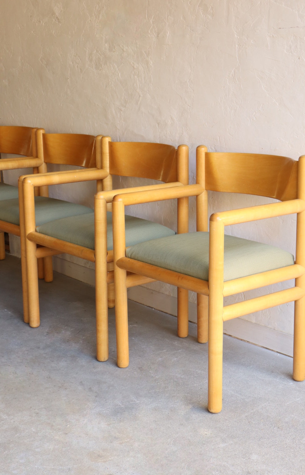 Postmodern Acorn Dining Chairs by Vignelli