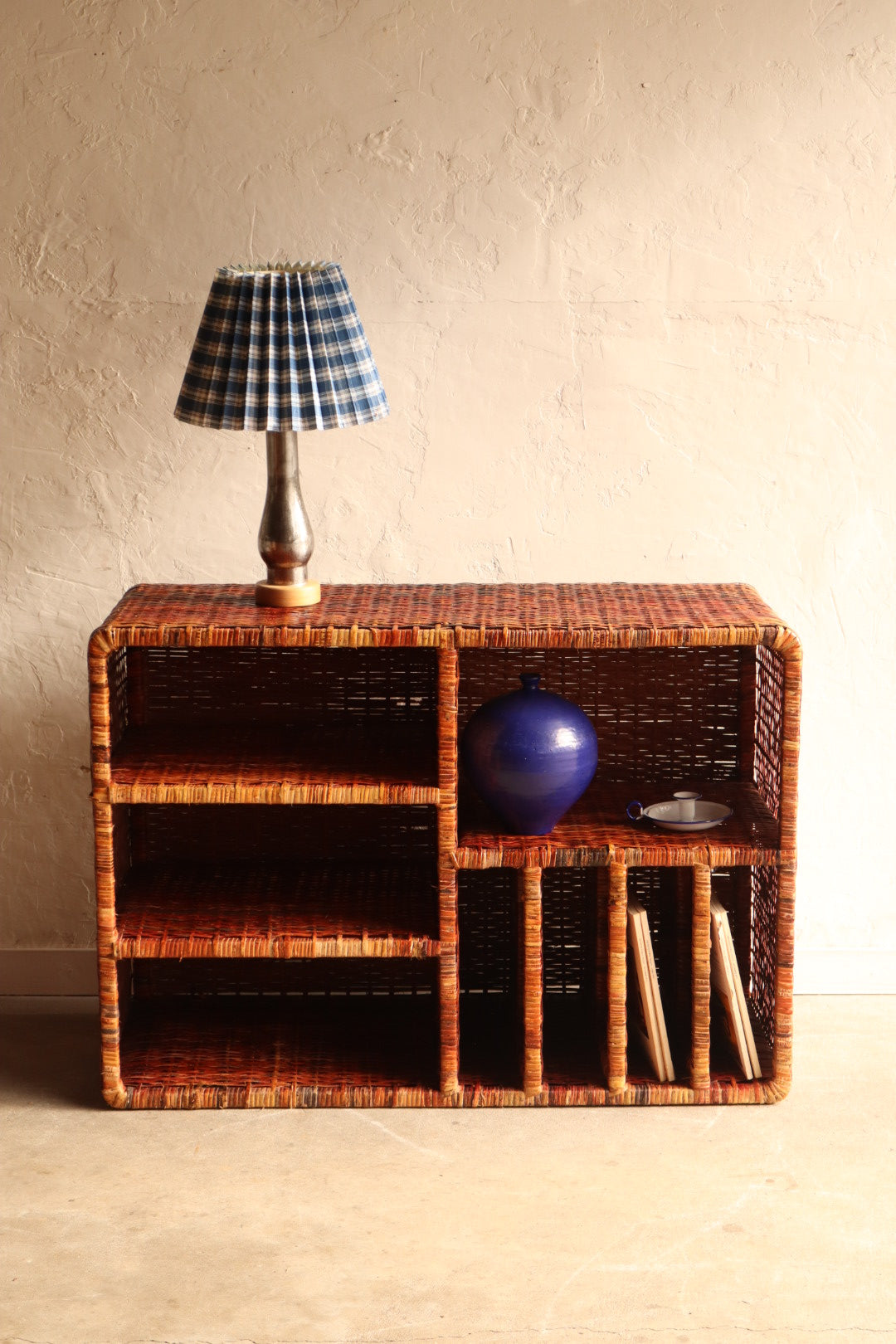 Rattan Media Console