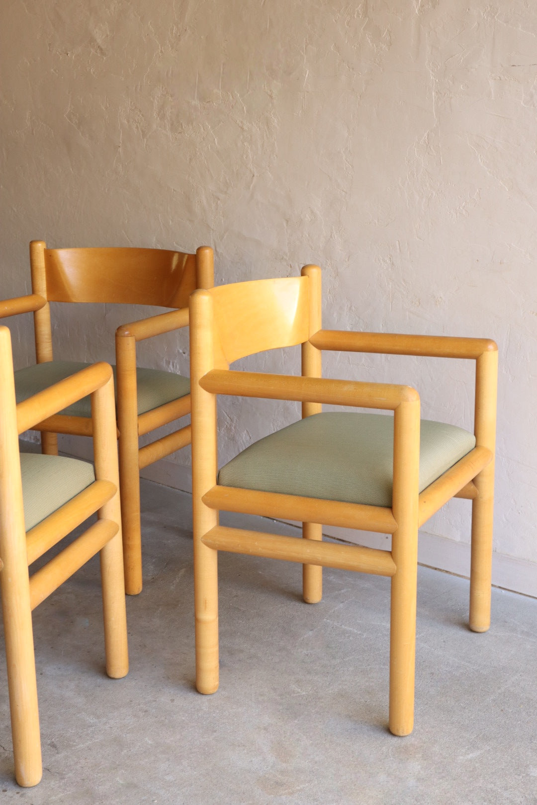 Postmodern Acorn Dining Chairs by Vignelli