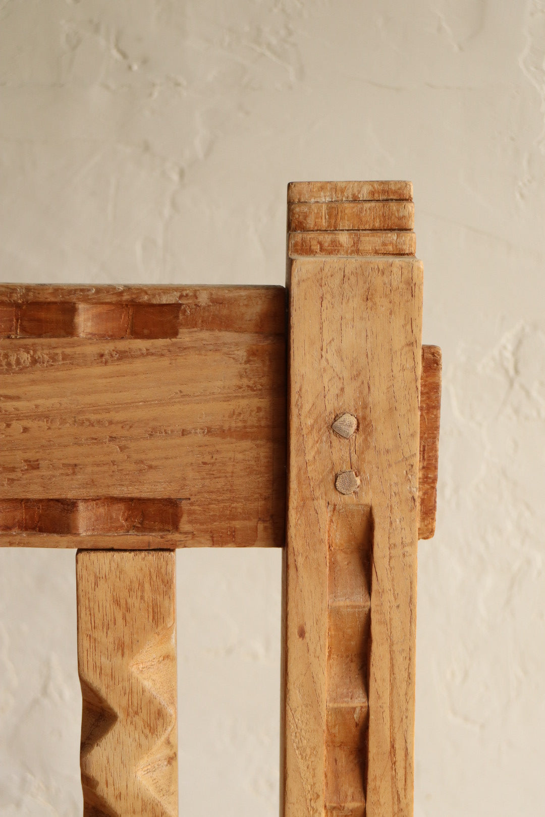 Solid Pine Handcarved Armchair