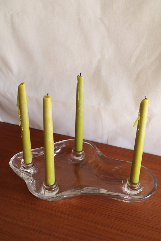 Glass Candelabra / Catchall