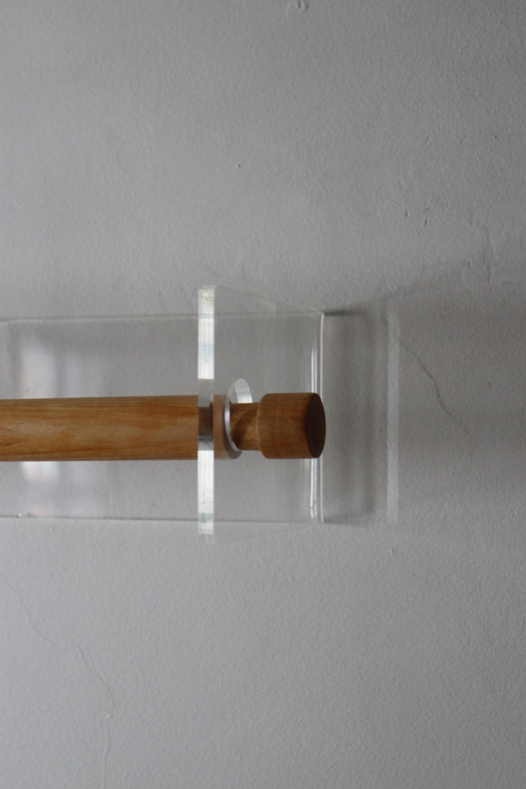 Lucite & Wood Paper Towel Holder