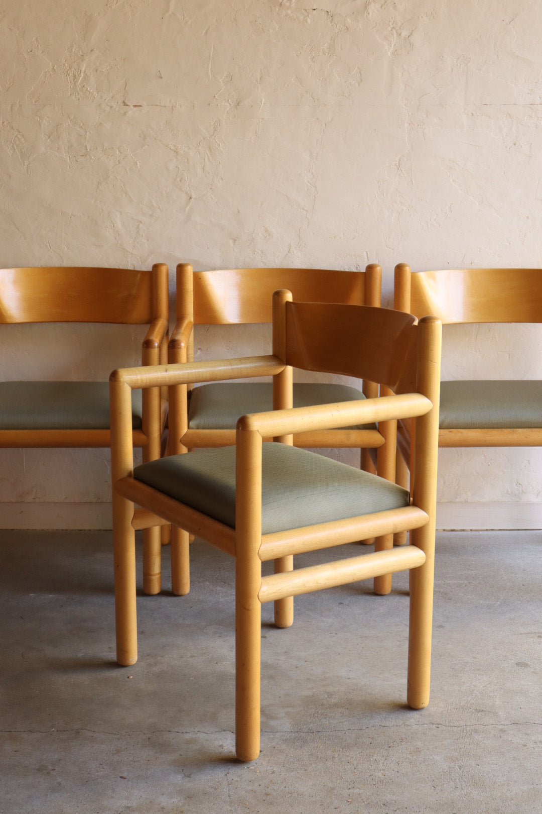 Postmodern Acorn Dining Chairs by Vignelli