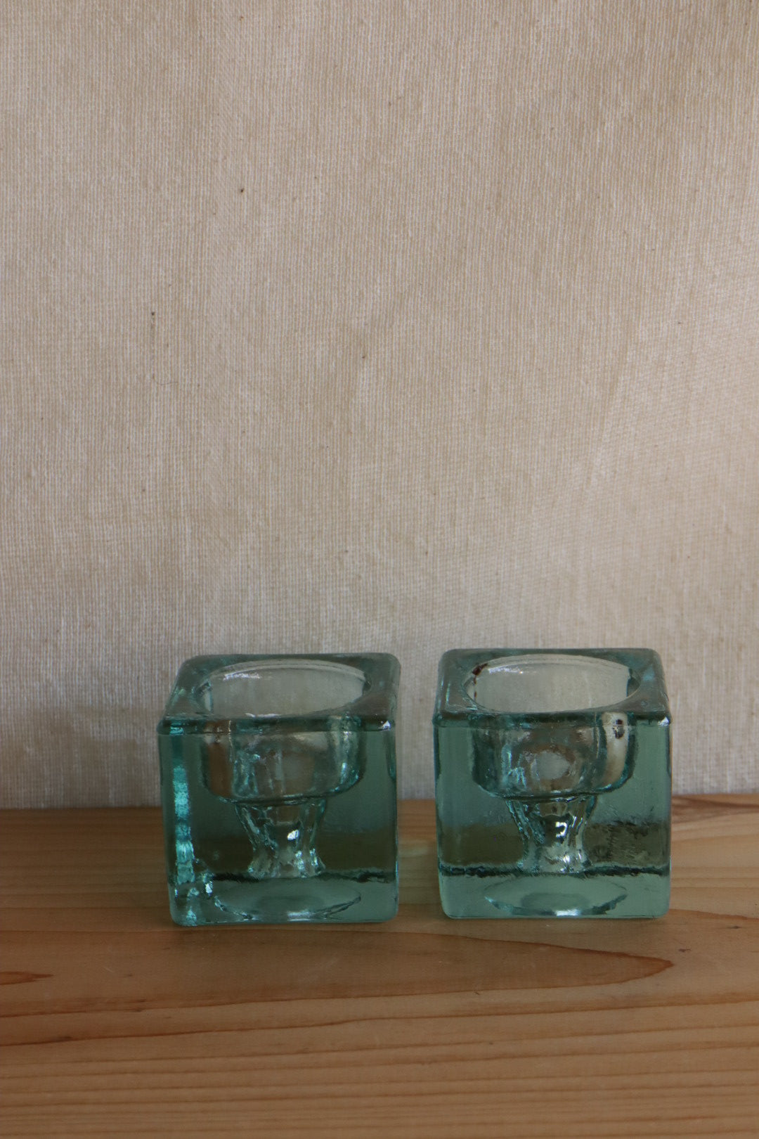 Glass Cube Candle Holders