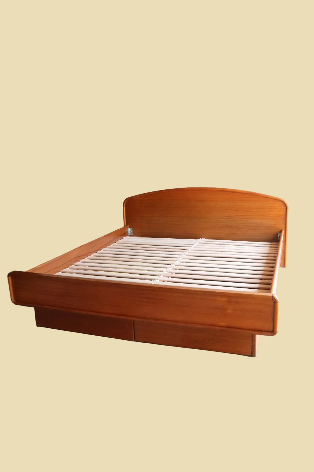 Danish Modern Teak Cal King Platform Bed Frame