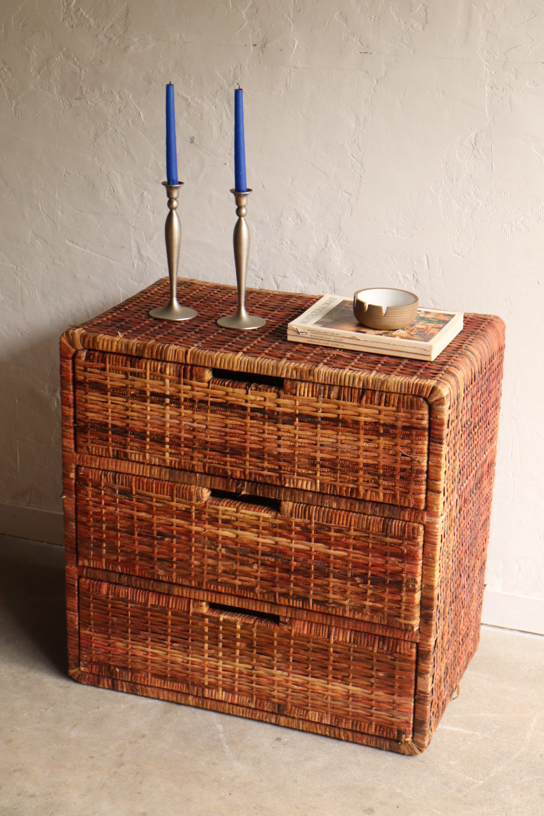 Vintage Rattan Dresser