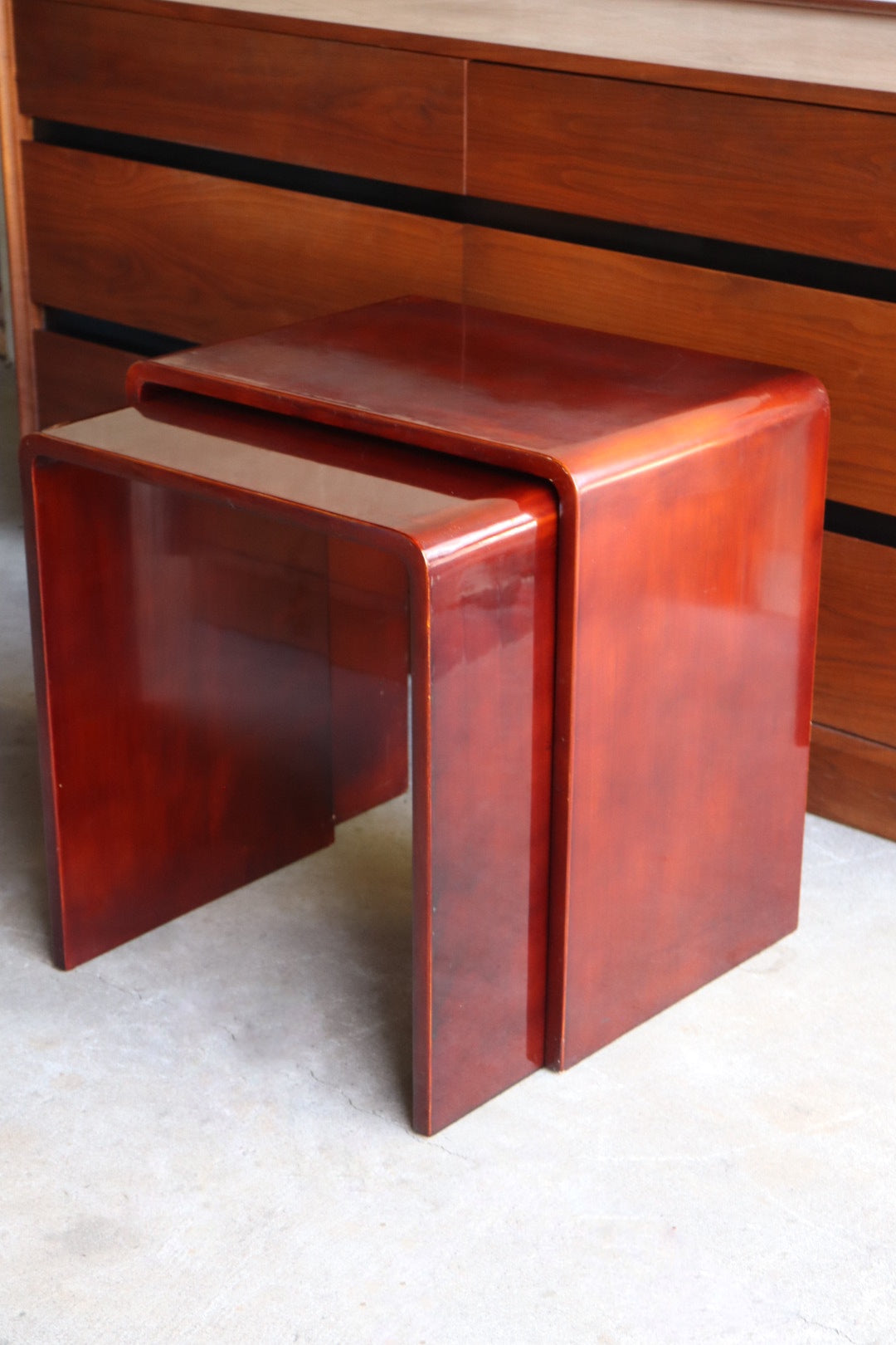 1970s Lacquered Nesting Tables