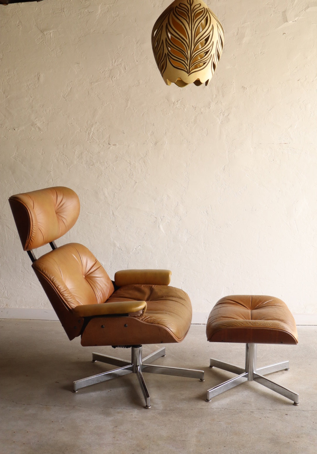 Eames Style Lounge Chair and Ottoman