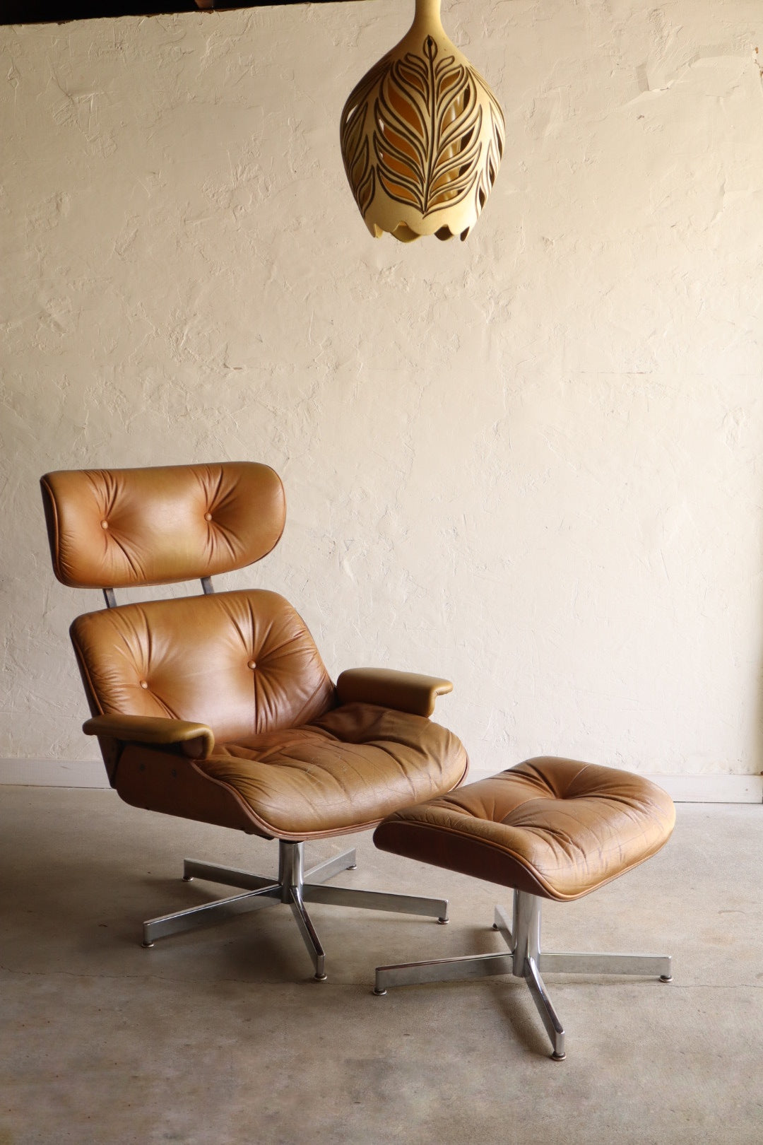 Eames Style Lounge Chair and Ottoman