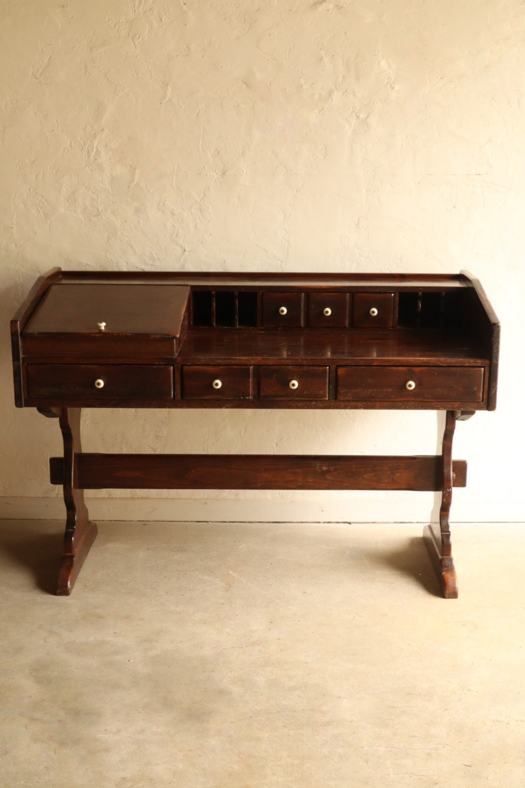 Solid Pine Trestle Desk