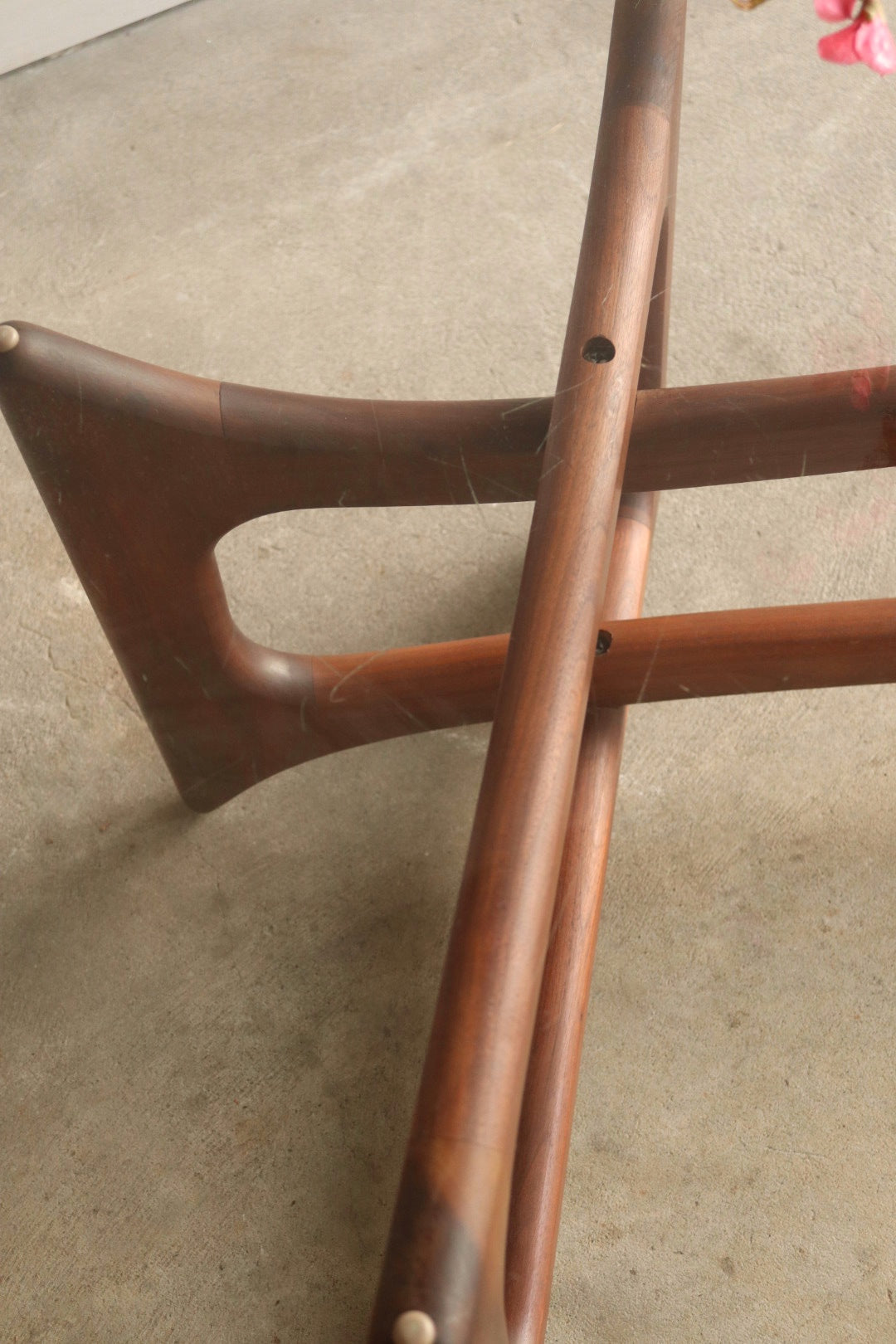 1960s Glass & Walnut Coffee Table