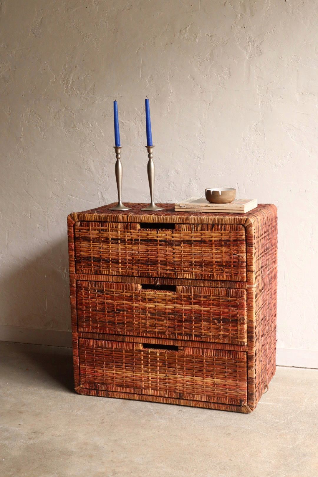 Vintage Rattan Dresser