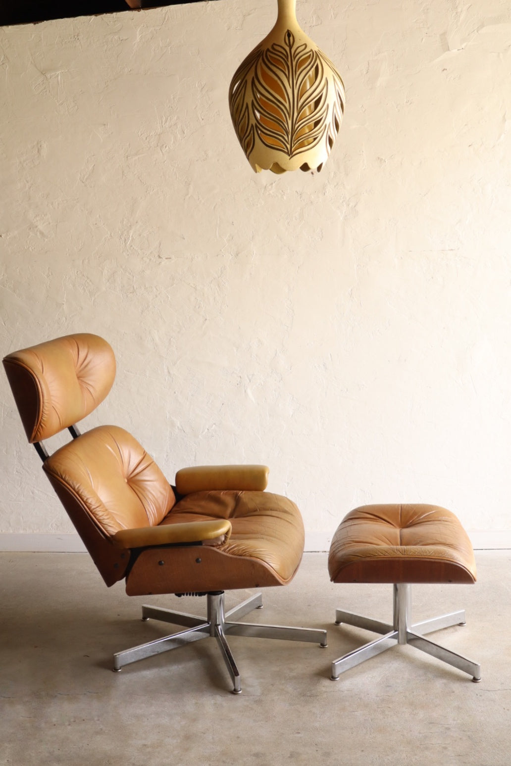 Eames Style Lounge Chair and Ottoman