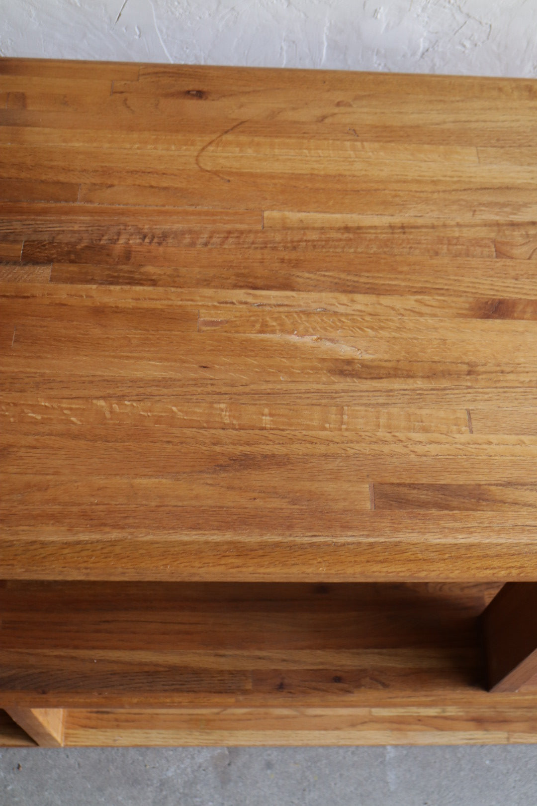 1970s 2 Piece Oak Console