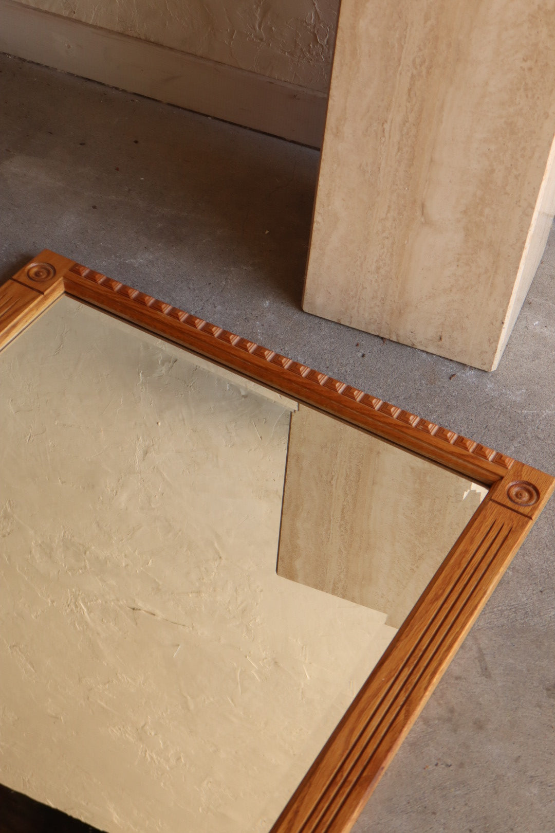 Vintage Carved Wood Mirror