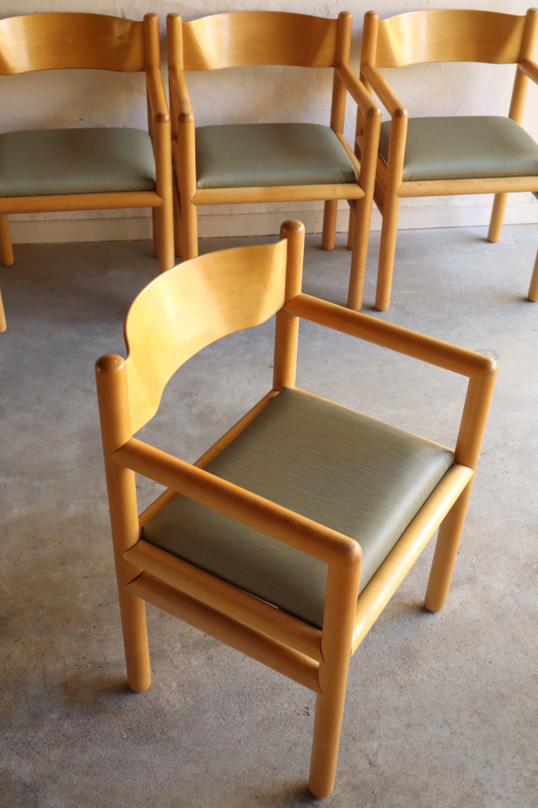 Postmodern Acorn Dining Chairs by Vignelli