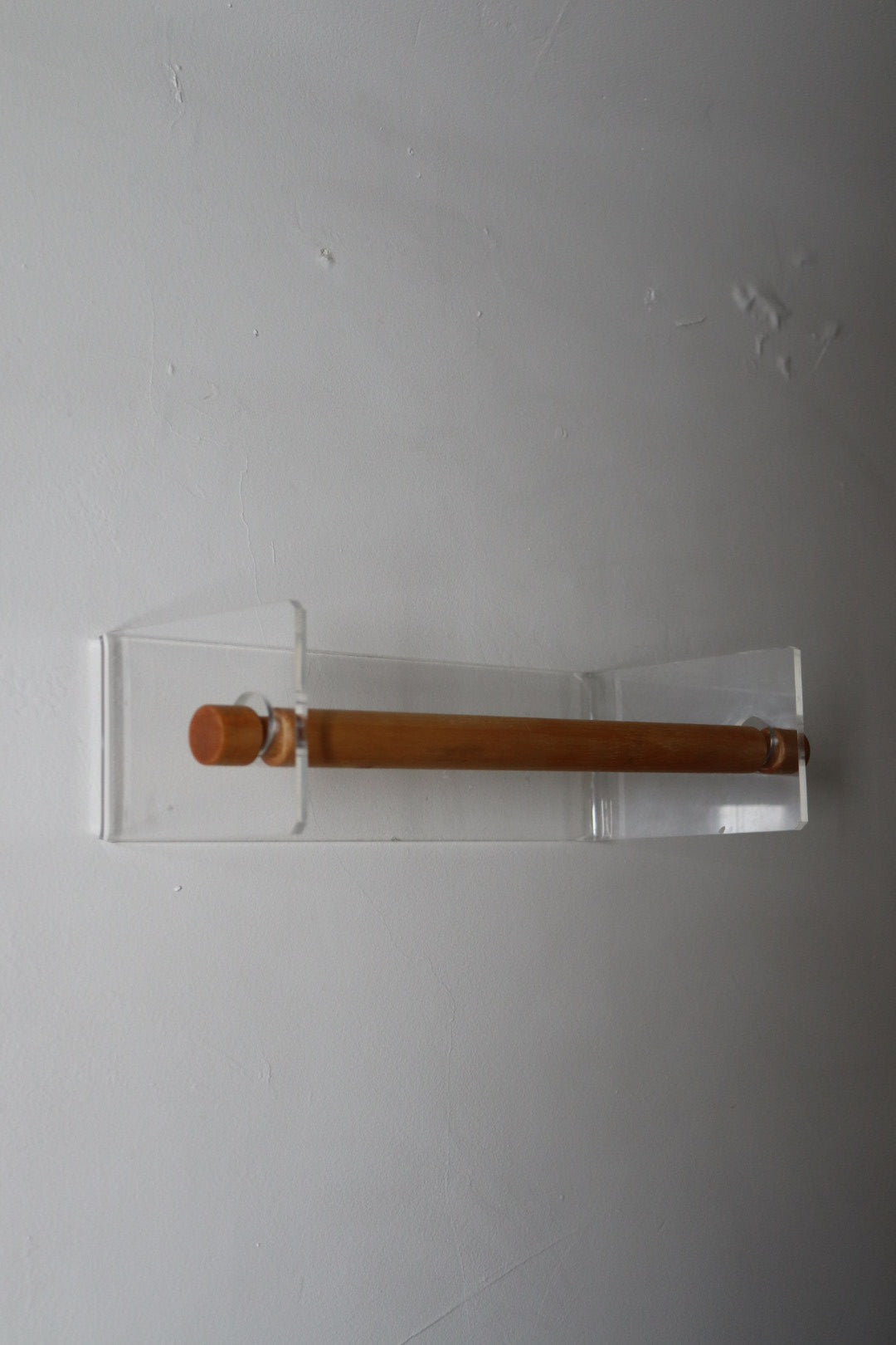 Lucite & Wood Paper Towel Holder