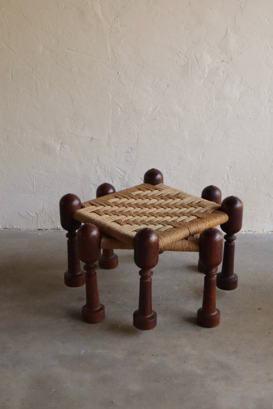 Jute & Rosewood Stacking Stools