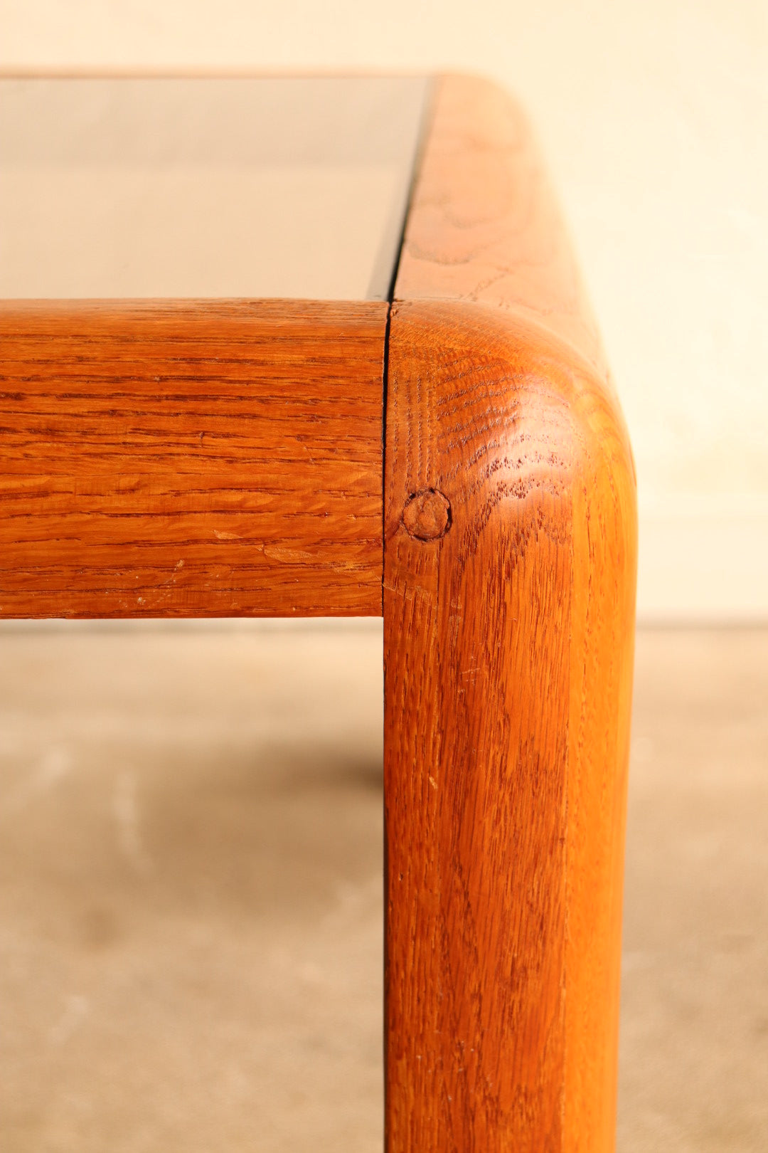 Danish Teak & Smoked Glass Coffee Table