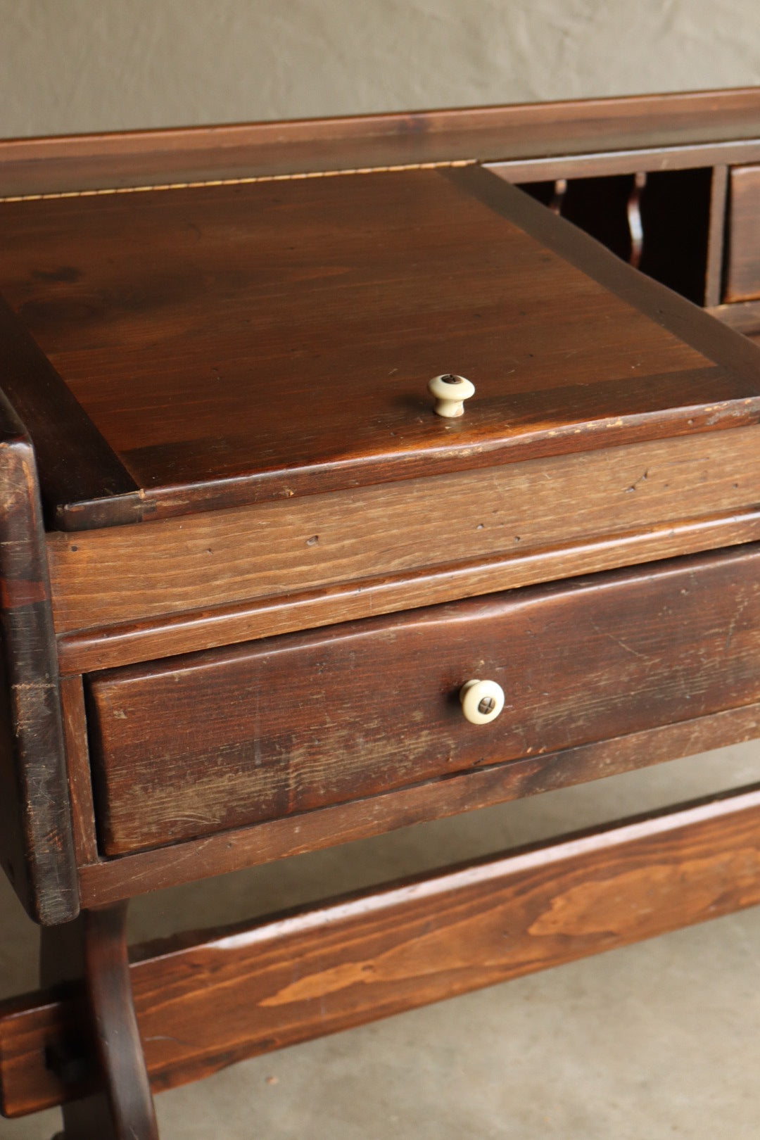 Solid Pine Trestle Desk
