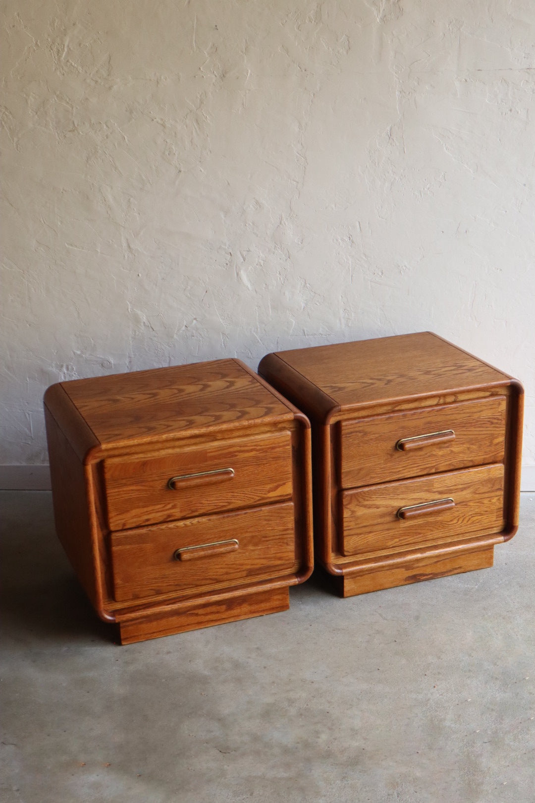 1980s Oak Nightstands