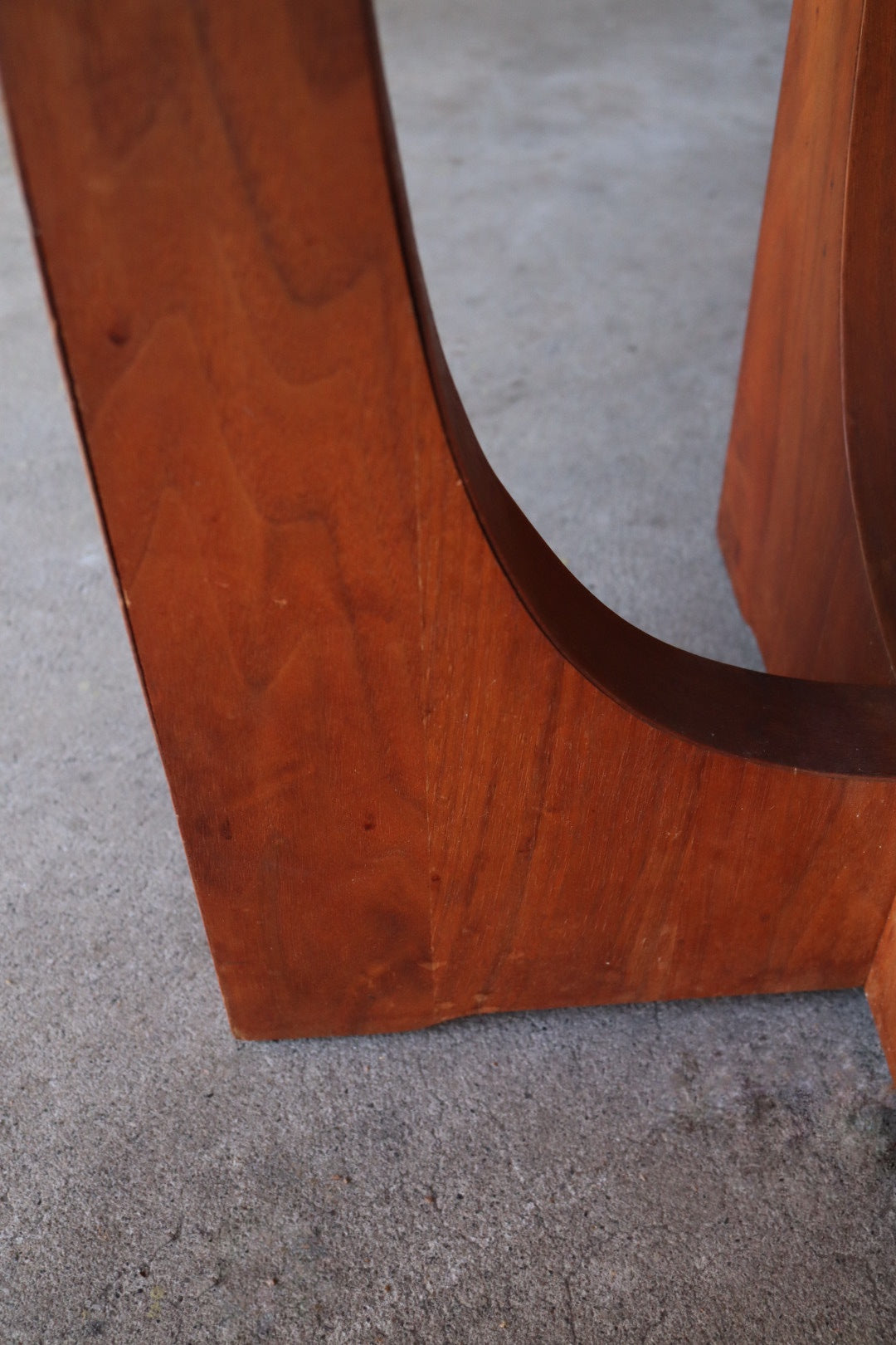 Travertine & Walnut Side Tables (pair)