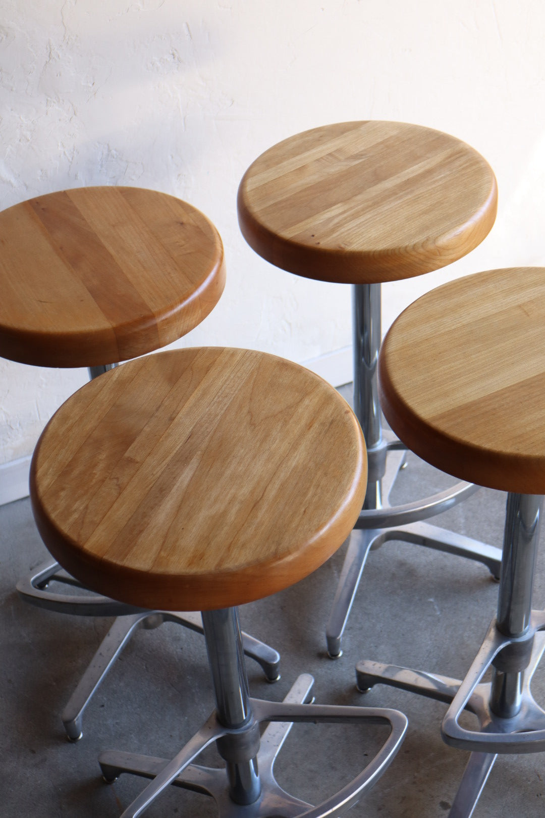 Oak & Chrome Barstools