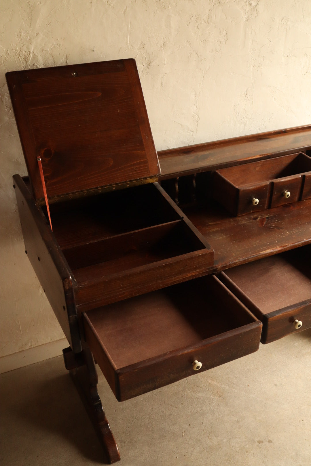 Solid Pine Trestle Desk