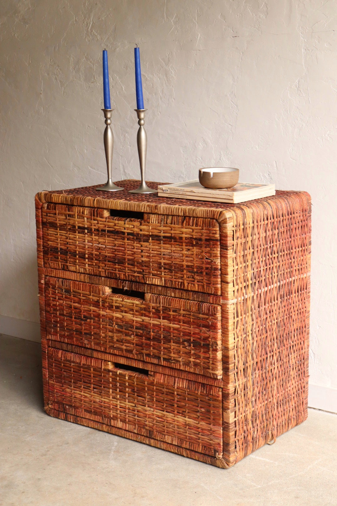 Vintage Rattan Dresser