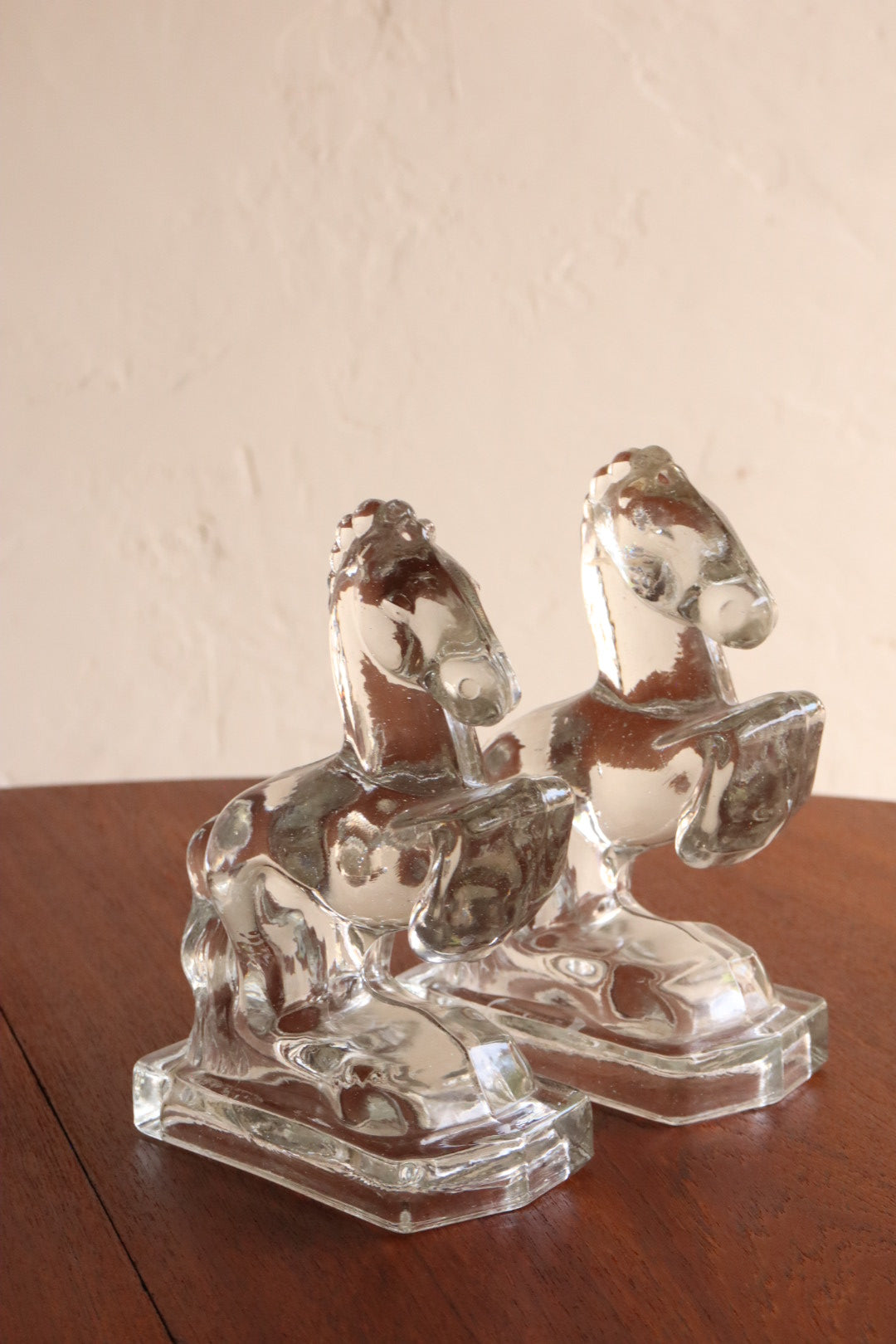 Glass Horse Bookends