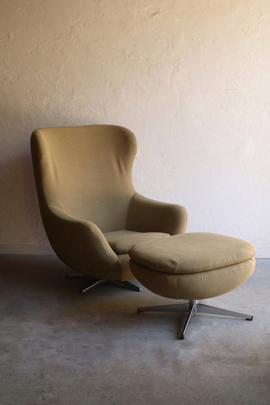 Vintage Egg Chair and Ottoman