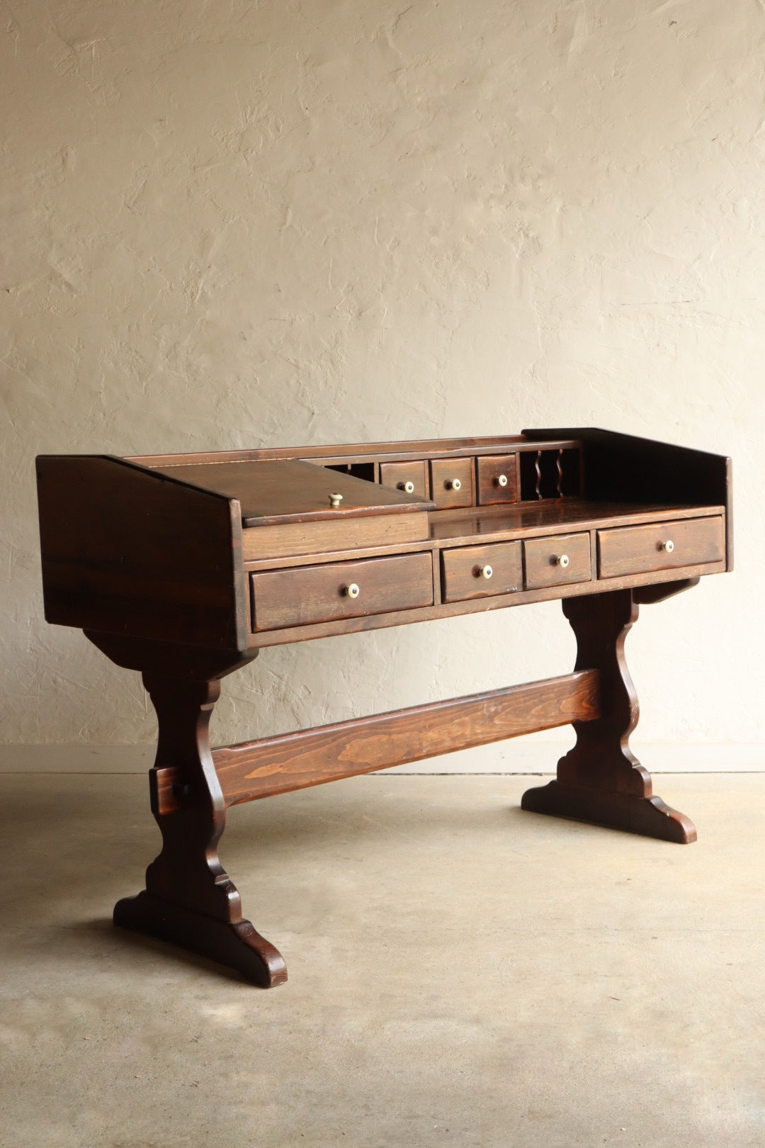 Solid Pine Trestle Desk