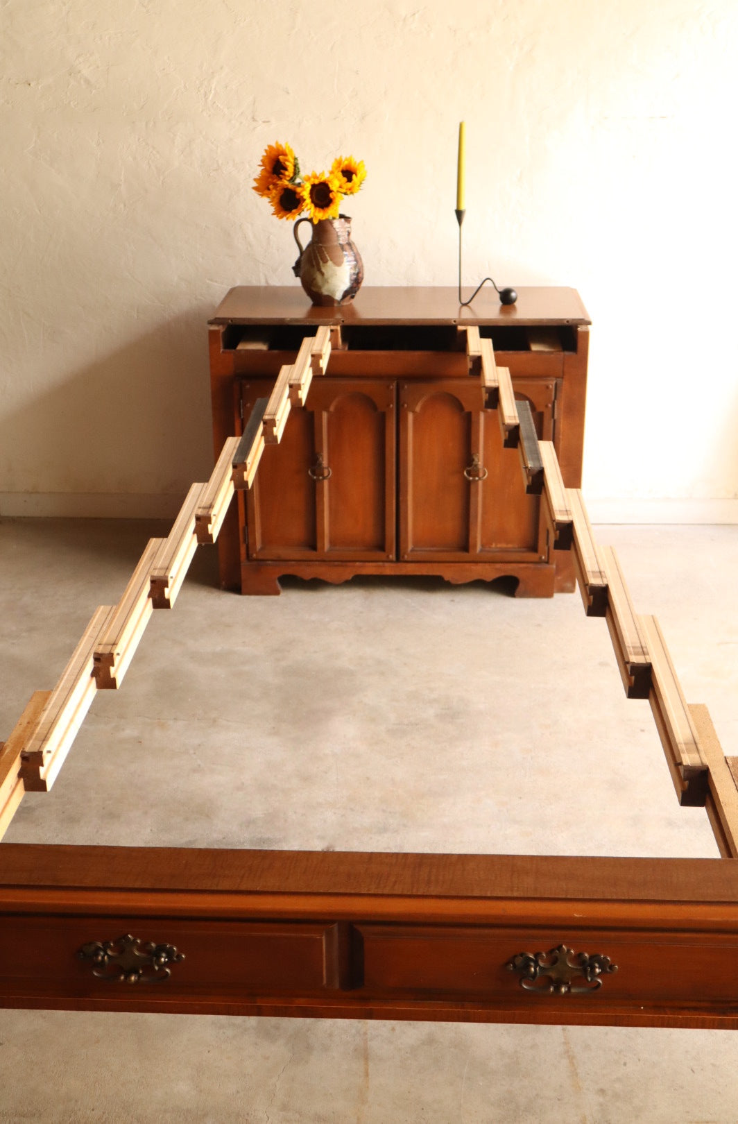 1970s Cabinet with Expanding Table