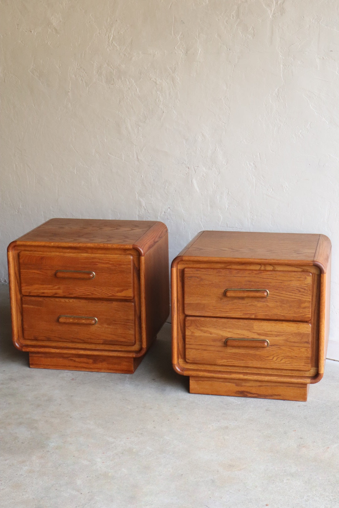 1980s Oak Nightstands