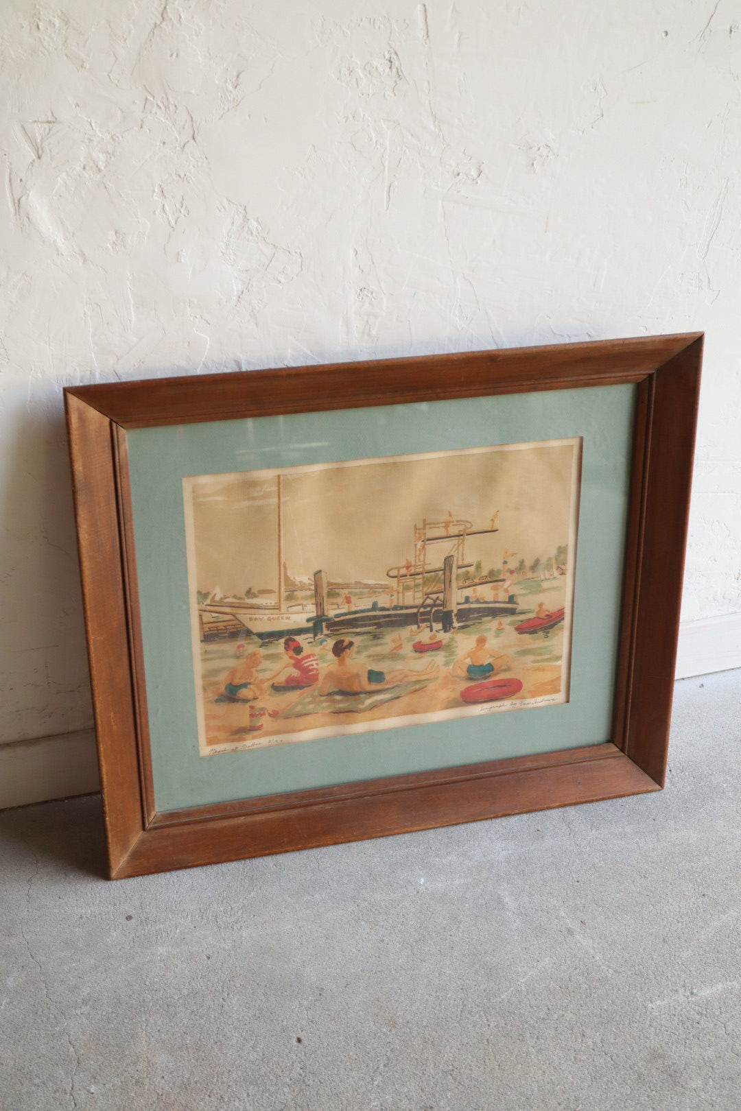 Beach at Balboa signed Watercolor