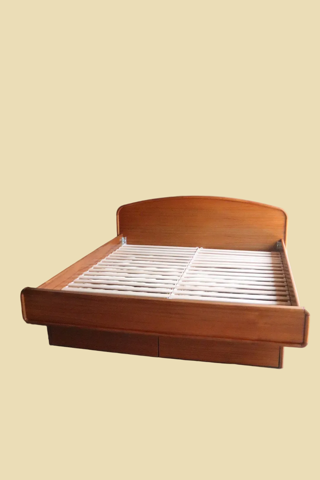 Danish Modern Teak Cal King Platform Bed Frame