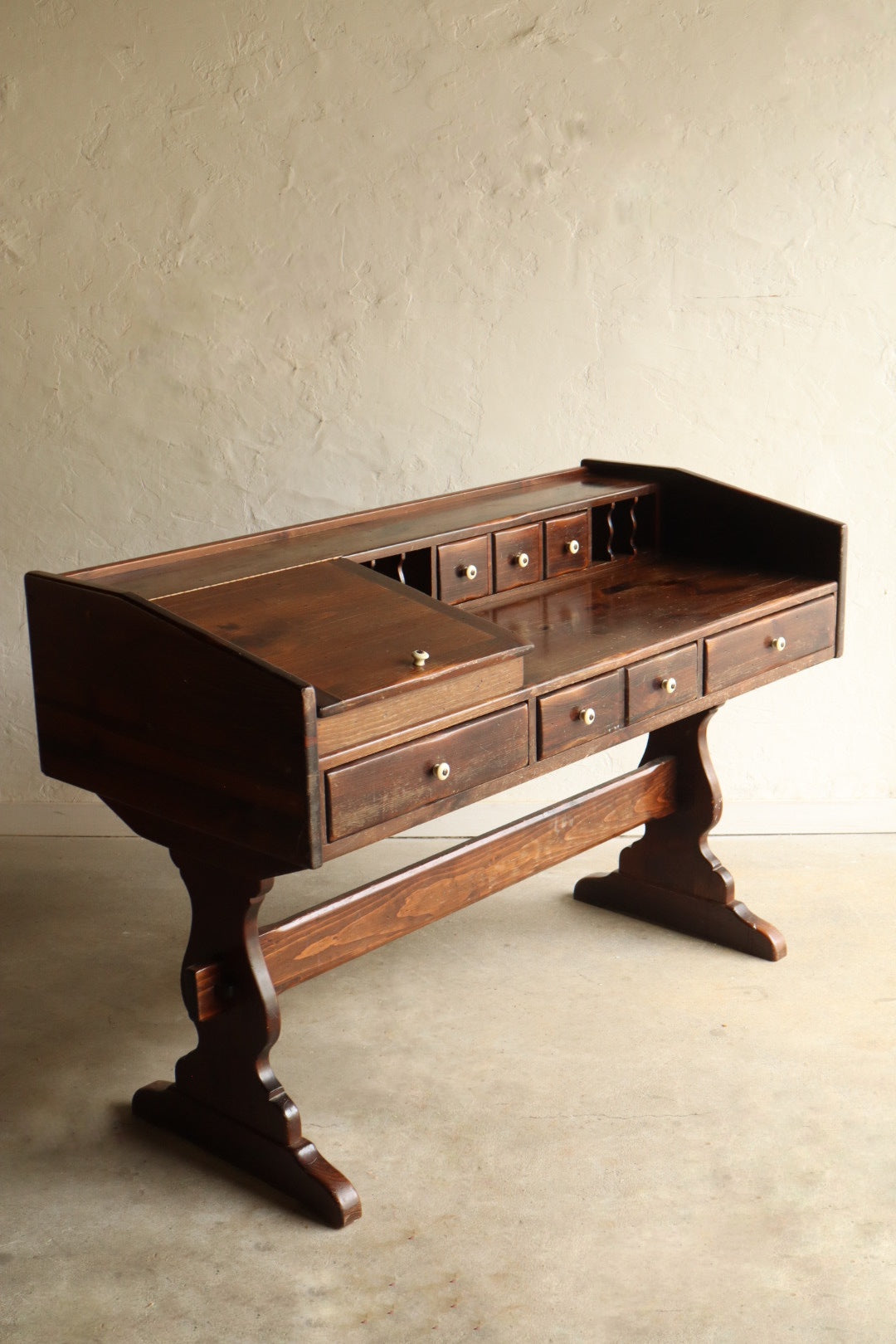 Solid Pine Trestle Desk