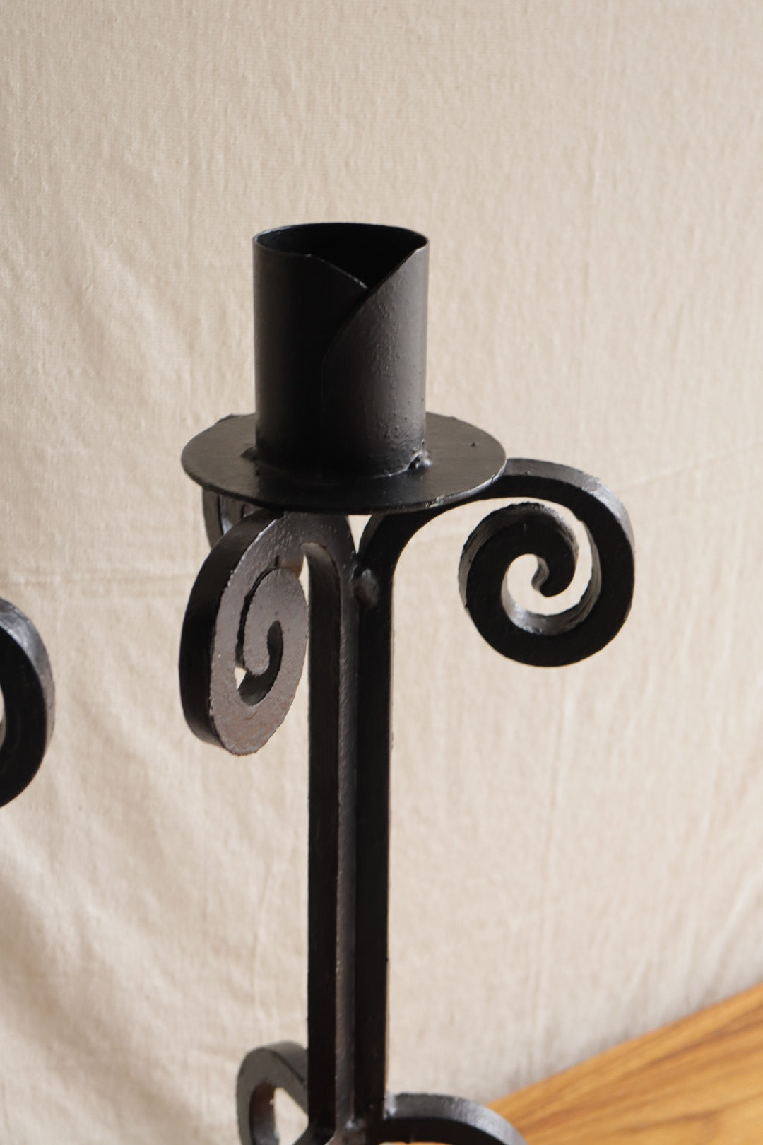 Vintage Wrought Iron Candle Holders