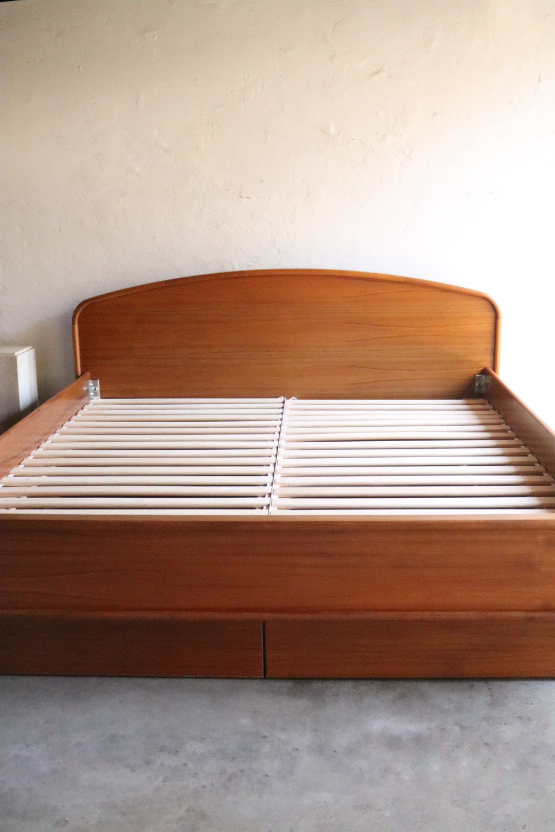 Danish Modern Teak Cal King Platform Bed Frame