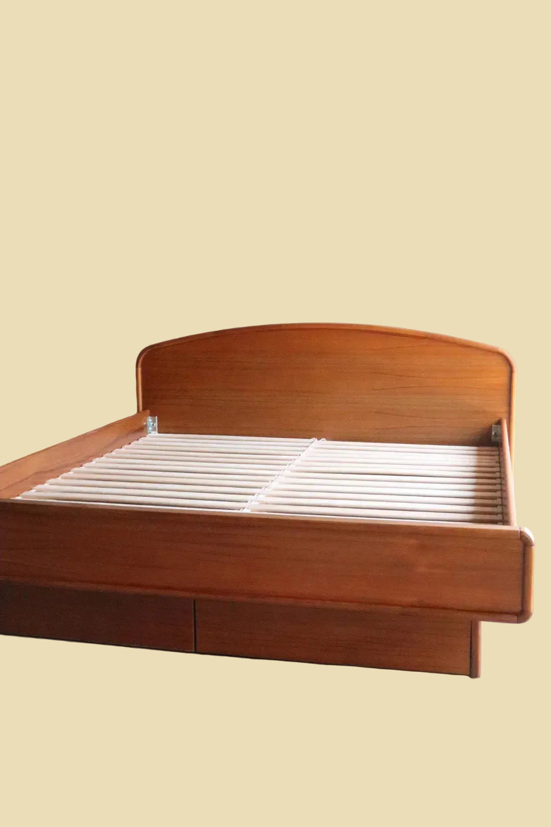 Danish Modern Teak Cal King Platform Bed Frame