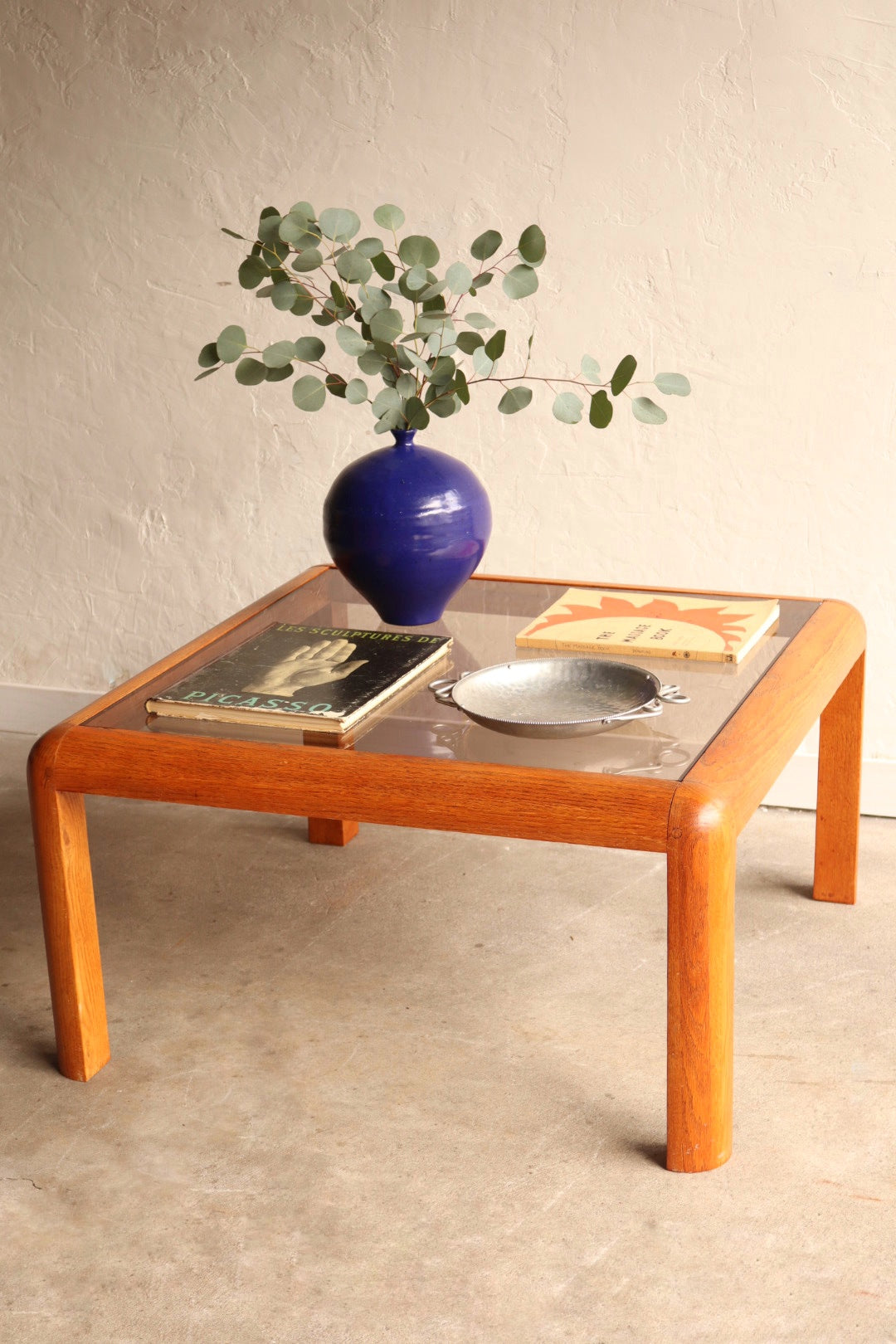 Danish Teak & Smoked Glass Coffee Table