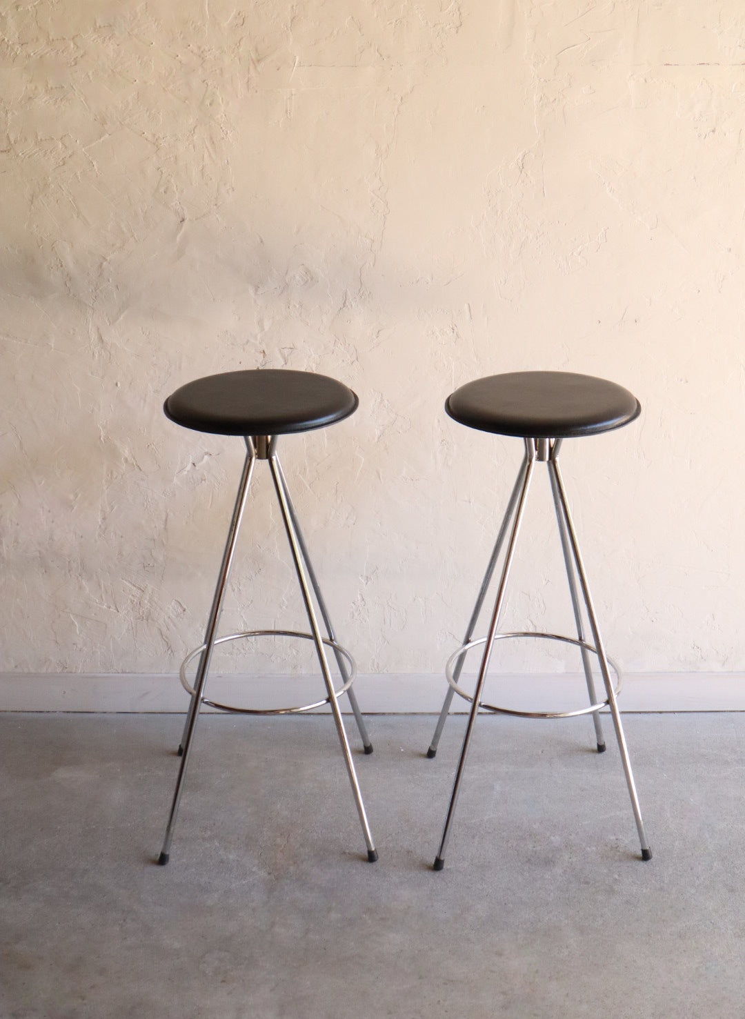 Chrome & Leather Barstools