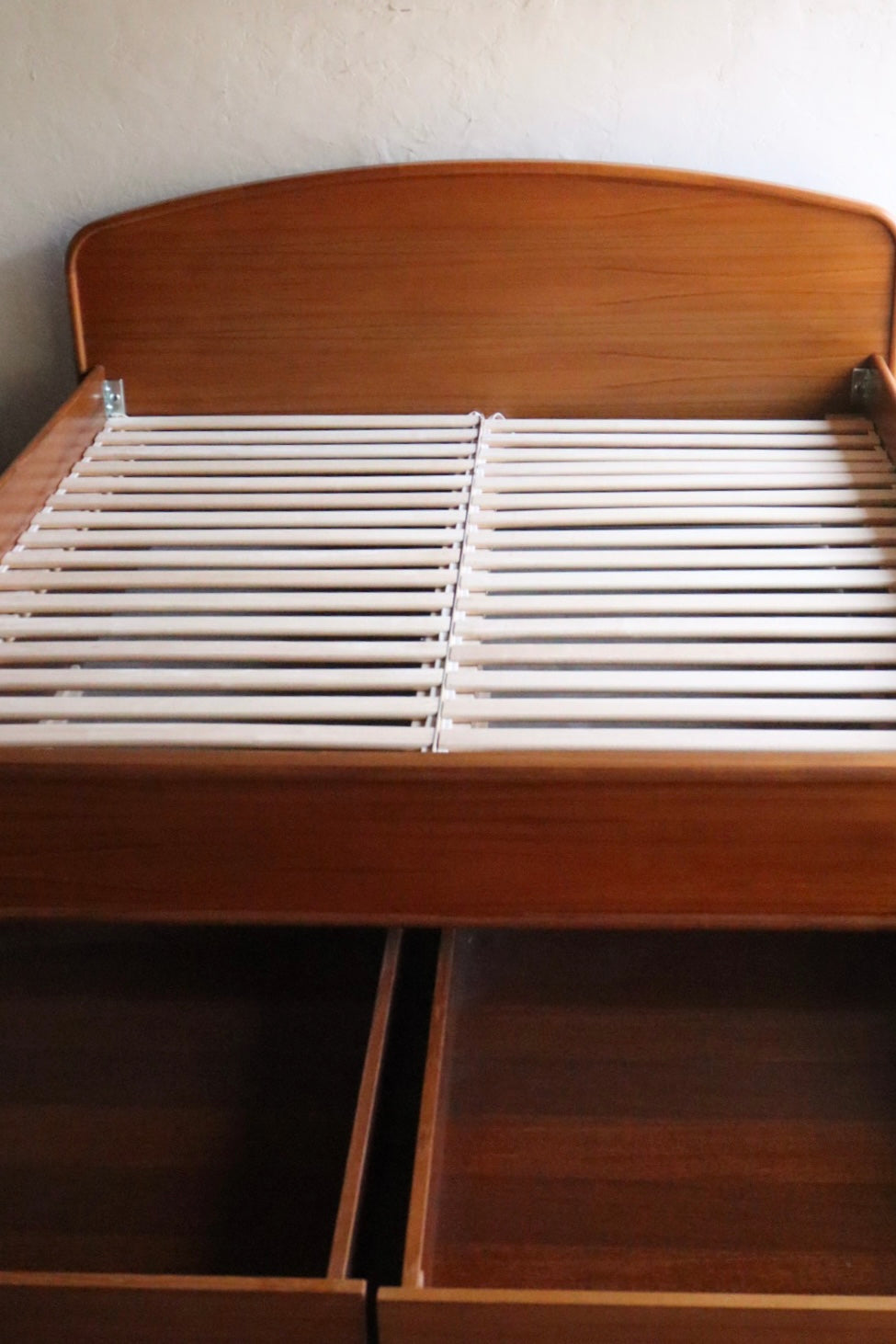 Danish Modern Teak Cal King Platform Bed Frame