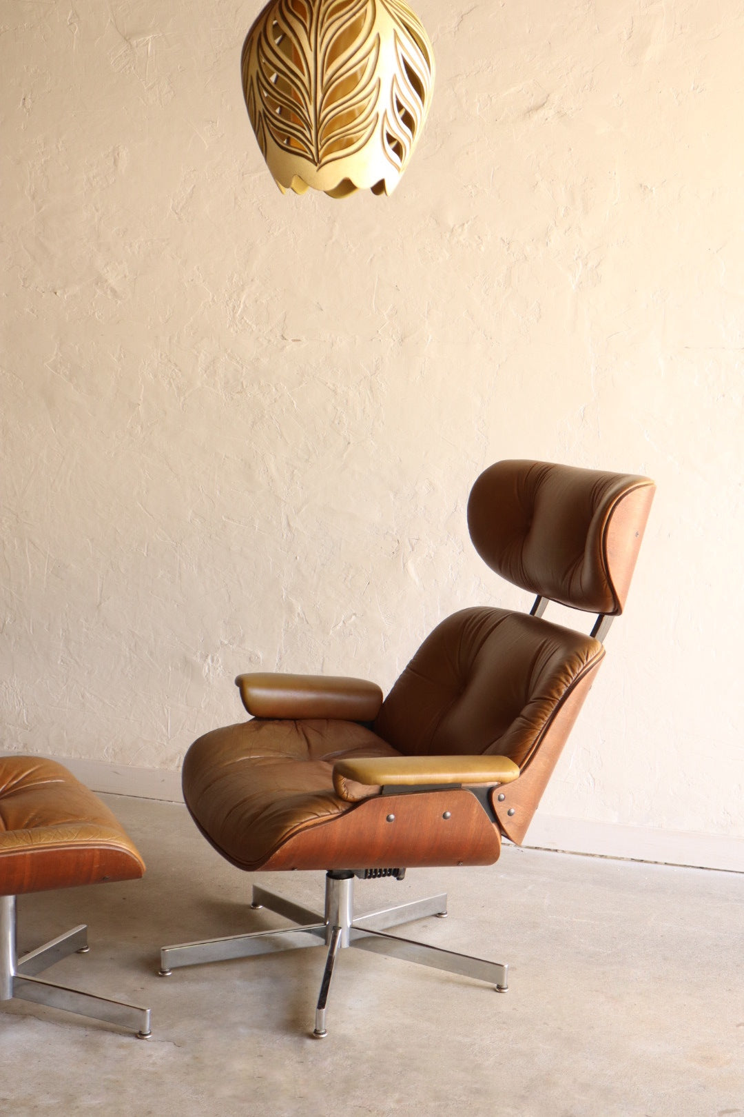 Eames Style Lounge Chair and Ottoman