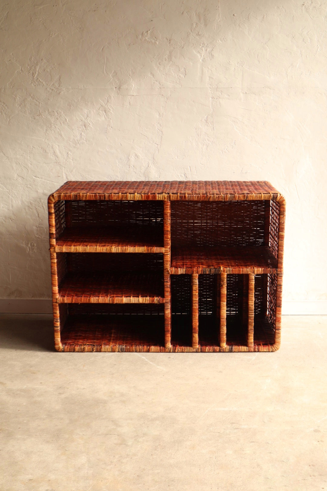 Rattan Media Console